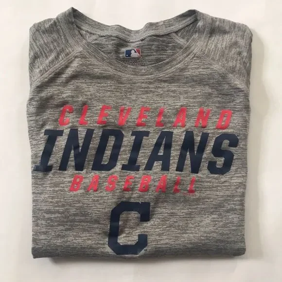 Mens Cleveland Indians baseball short sleeve shirt - Picture 1 of 4